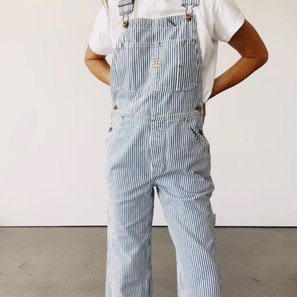 ISO Hey Gang Miner overalls vintage wash miner stripe size 1